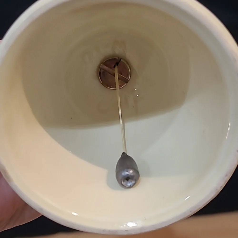 2/$20 Vintage Sequoia Ware Elegant Cream Bell with Gold Handle, Wheat Pattern - Picture 4 of 4